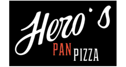 Hero's Pan Pizza logo.